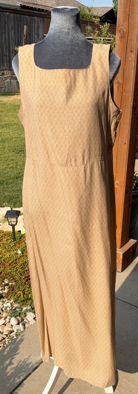 Vintage Vintage Norton McNaughton Rayon Leaf Print Maxi Dress M